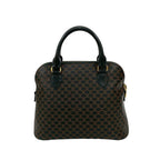 Celine Vintage Macadam Blason Logo Pattern Leather Handbag Mini — view 4