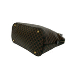 Celine Vintage Macadam Blason Logo Pattern Leather Handbag Mini — view 9