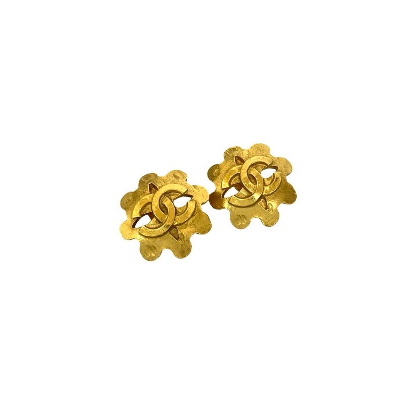 Chanel Vintage Coco Mark GP Earrings Ear Cuff Accessory Gold 94P — view 3