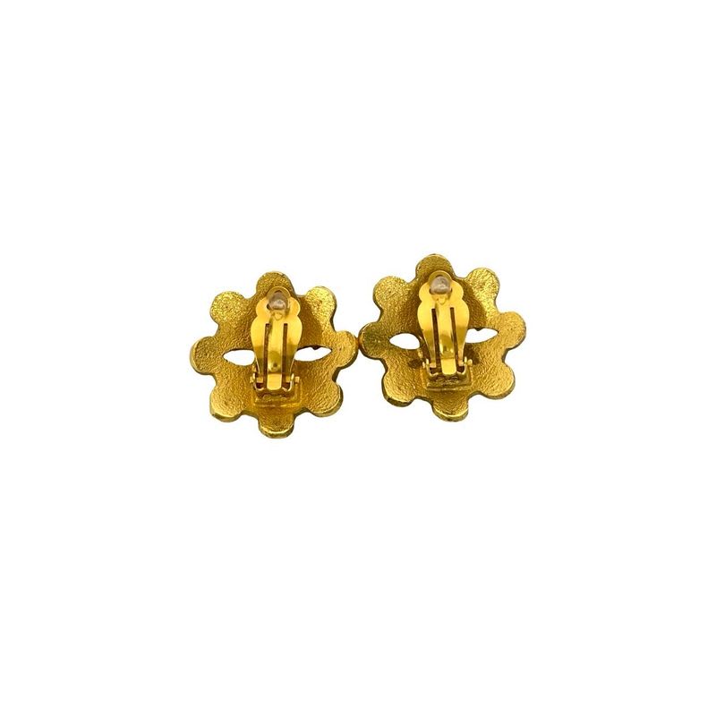 Chanel Vintage Coco Mark GP Earrings Ear Cuff Accessory Gold 94P — view 4