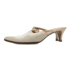 Hermes Mule 36 Sandals Shoes Strap High Heels White AE GY06 — view 2