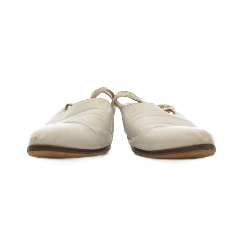 Hermes Mule 36 Sandals Shoes Strap High Heels White AE GY06 — view 3