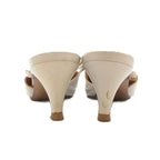 Hermes Mule 36 Sandals Shoes Strap High Heels White AE GY06 — view 4