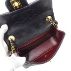 Chanel Bag Mini Quilted Shoulder Lambskin Black — view 6