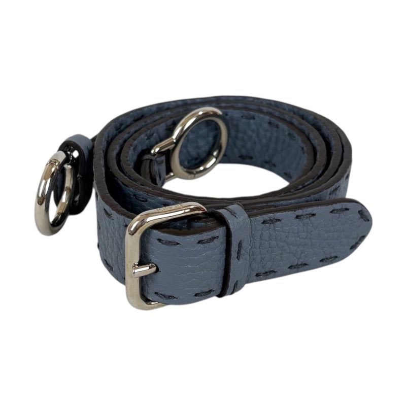 Fendi Selleria Strap You Shoulder Blue Leather — view 2