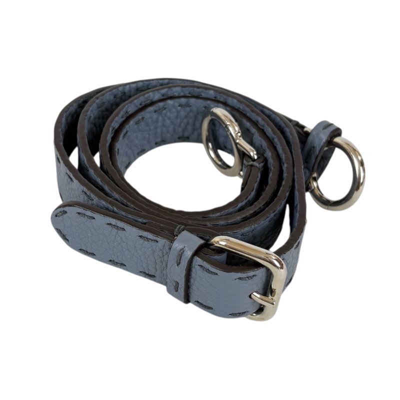 Fendi Selleria Strap You Shoulder Blue Leather — view 3