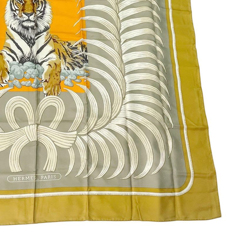 Hermes Scarf Silk Carre 140 Large Tiger Royal King — view 4