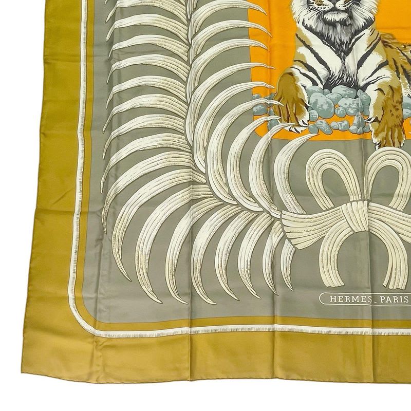Hermes Scarf Silk Carre 140 Large Tiger Royal King — view 5