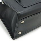 Fendi Runaway Small Shoulder Bag 2-Way Handbag Leather Black Silver Hardware — view 4