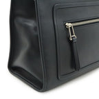 Fendi Runaway Small Shoulder Bag 2-Way Handbag Leather Black Silver Hardware — view 9