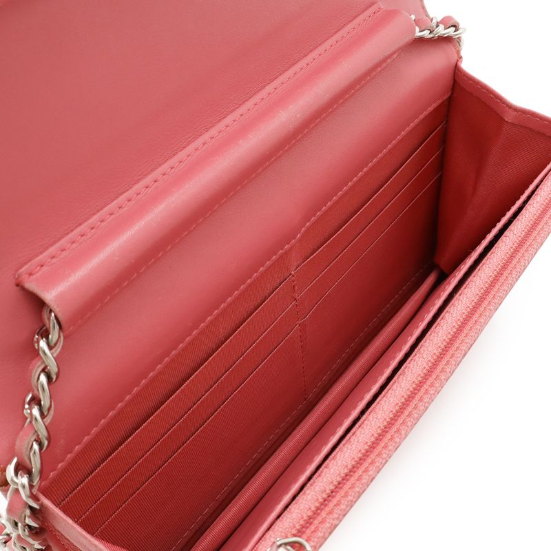 Chanel Simply CC Quilted Chain Wallet Shoulder Bag Pochette Leather — view 7