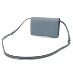 Prada Saffiano Shoulder Wallet Bag 2-Way Clutch Leather Light Blue — view 2