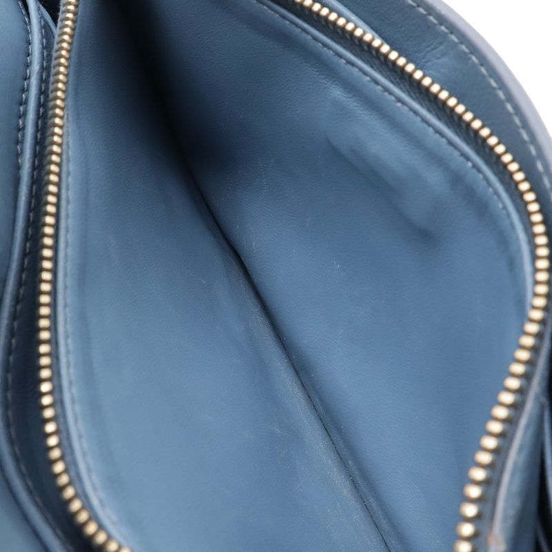 Prada Saffiano Shoulder Wallet Bag 2-Way Clutch Leather Light Blue — view 6