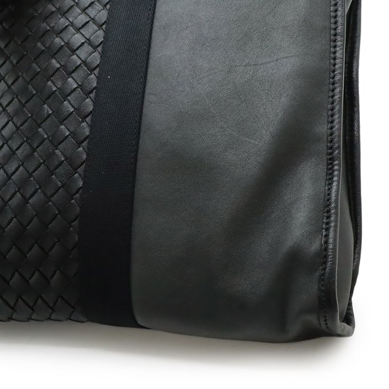 Bottega Veneta Intrecciato Business Bag Briefcase Shoulder Leather Dark