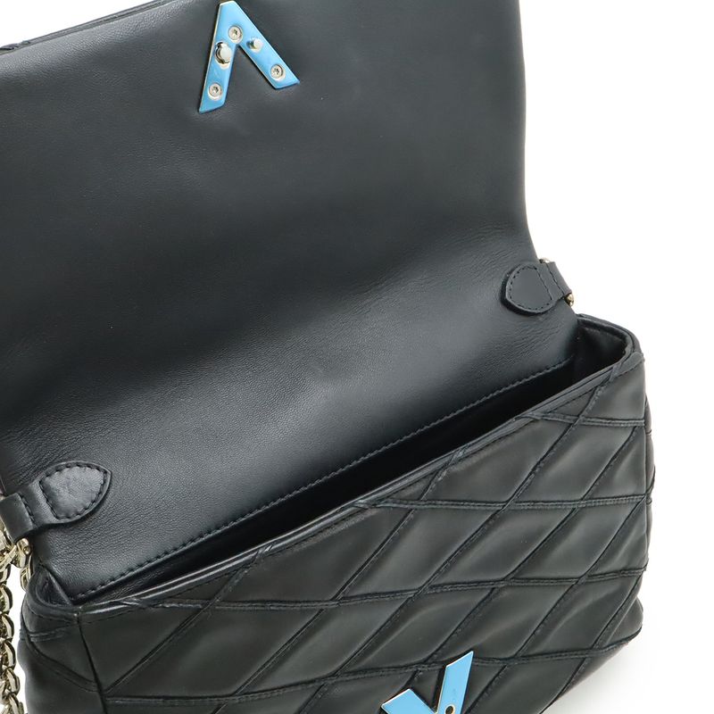 Louis Vuitton Maltage Go-14 mm Chain Bag Shoulder Leather Noir — view 7