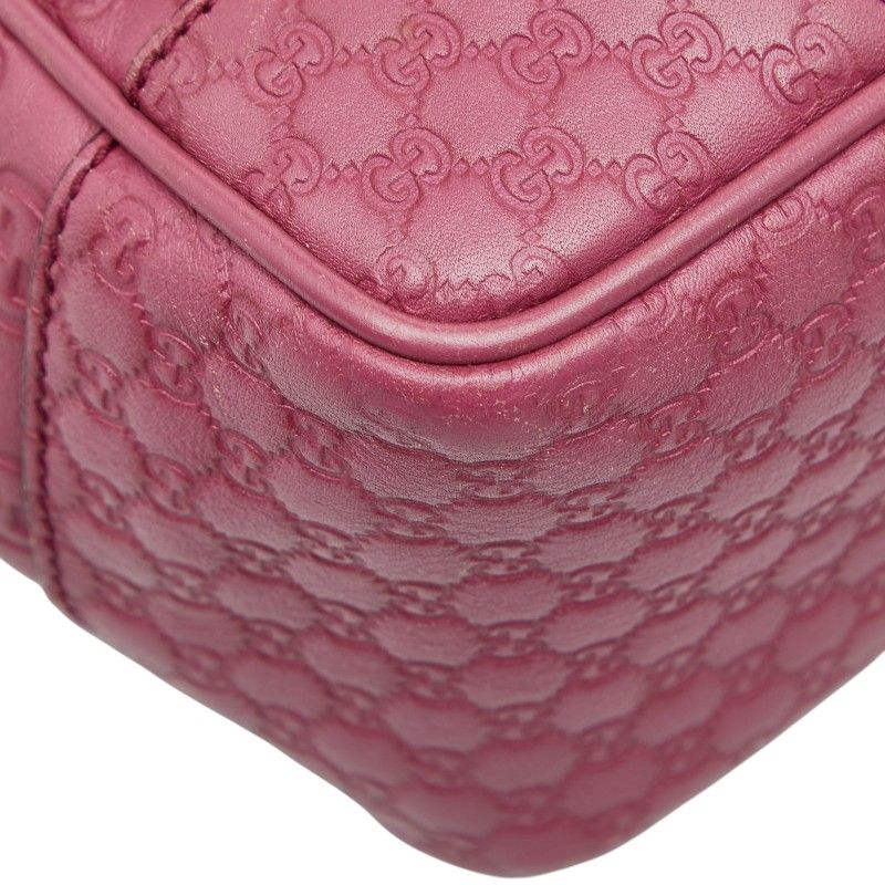 Gucci Guccissima Shoulder Bag 2-Way Purple Leather — view 8