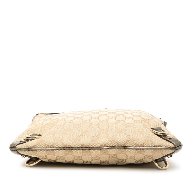 Gucci GG Canvas Abbey Crossbody Bag Beige Brown Leather — view 4