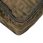 Fendi Zucca Shoulder Bag 2-Way Khaki Green Navy Nylon Leather — view 6