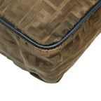 Fendi Zucca Shoulder Bag 2-Way Khaki Green Navy Nylon Leather — view 5