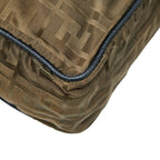 Fendi Zucca Shoulder Bag 2-Way Khaki Green Navy Nylon Leather — view 8