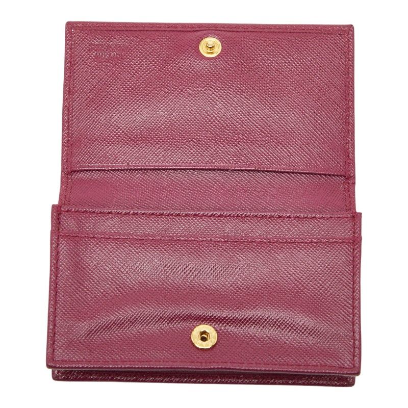 Prada Coin Case Pass Purple Saffiano Leather — view 6