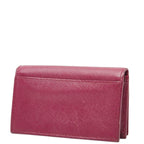 Prada Coin Case Pass Purple Saffiano Leather — view 2