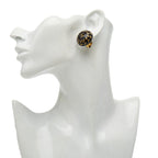 Chanel Coco Mark Round Black Gold Plastic Plated — view 7