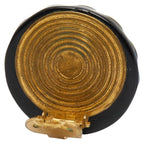 Chanel Coco Mark Round Black Gold Plastic Plated — view 5