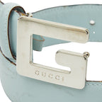 Gucci Belt Size 65 26 037 394 0959 Light Blue Leather — view 6
