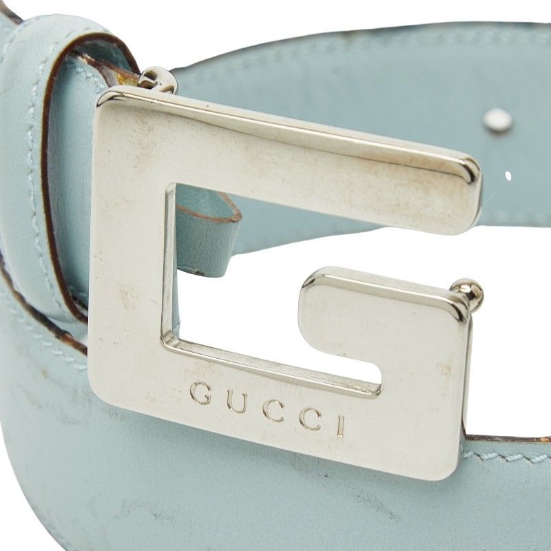 Gucci Belt Size 65 26 037 394 0959 Light Blue Leather — view 6