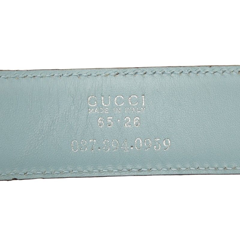 Gucci Belt Size 65 26 037 394 0959 Light Blue Leather — view 7
