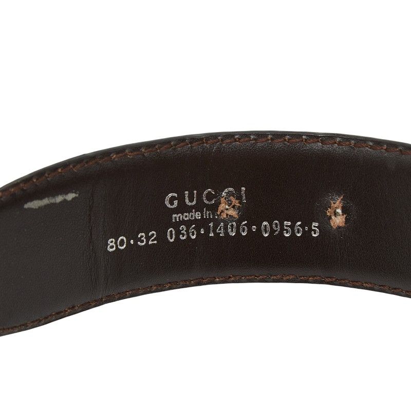 Gucci Belt Size 80 32 036 1406 0956 5 Black Leather — view 7