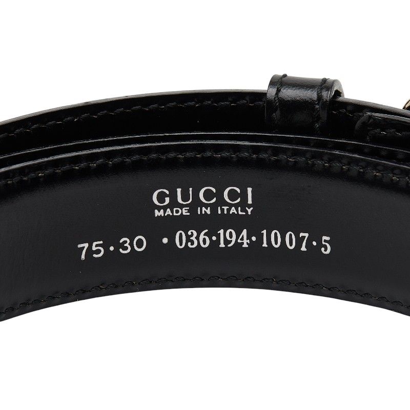 Gucci Belt Size 75 30 036 194 1007 5 Black Leather — view 6