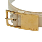 Gucci Belt Size 65 26 036 1406 1284 White Leather — view 6
