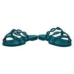 Hermes Rivage Chaine Dancre Sandals Flat Size 36 Green Rubber — view 3