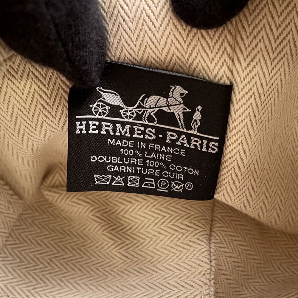 Hermes Pouch Bric-a-Brac PM O-carre Fauve Silver Wool — view 7