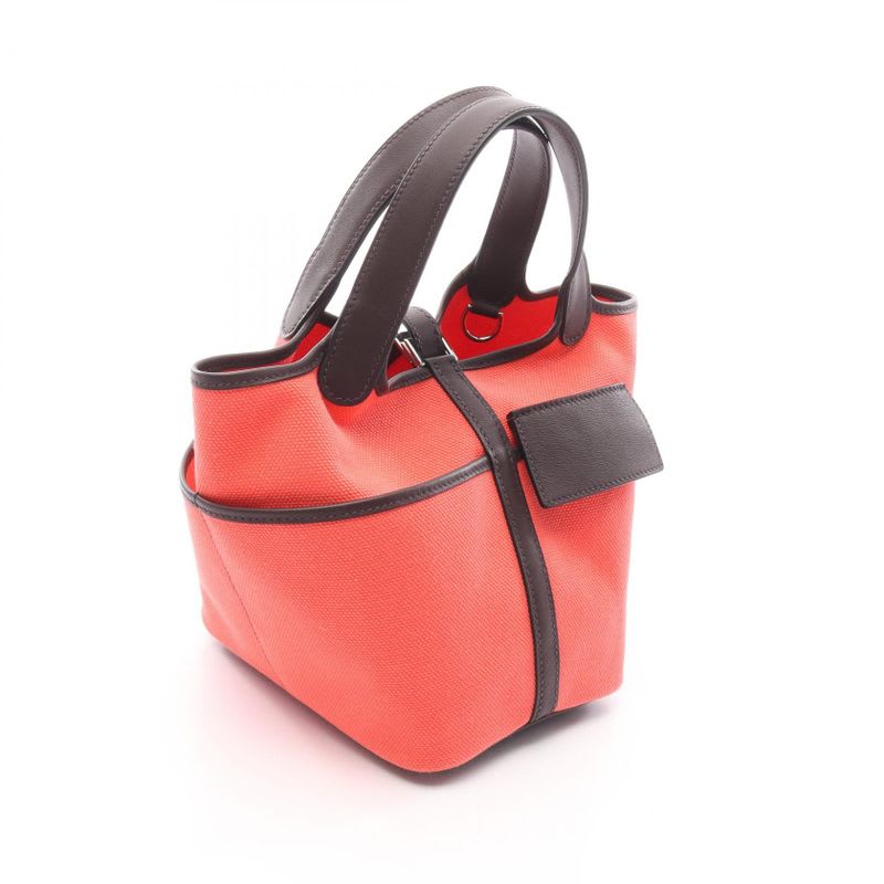 Hermes Handbag Picotin Lock PM Cargo ck Rose Texas Rouge Serie Leather — view 3