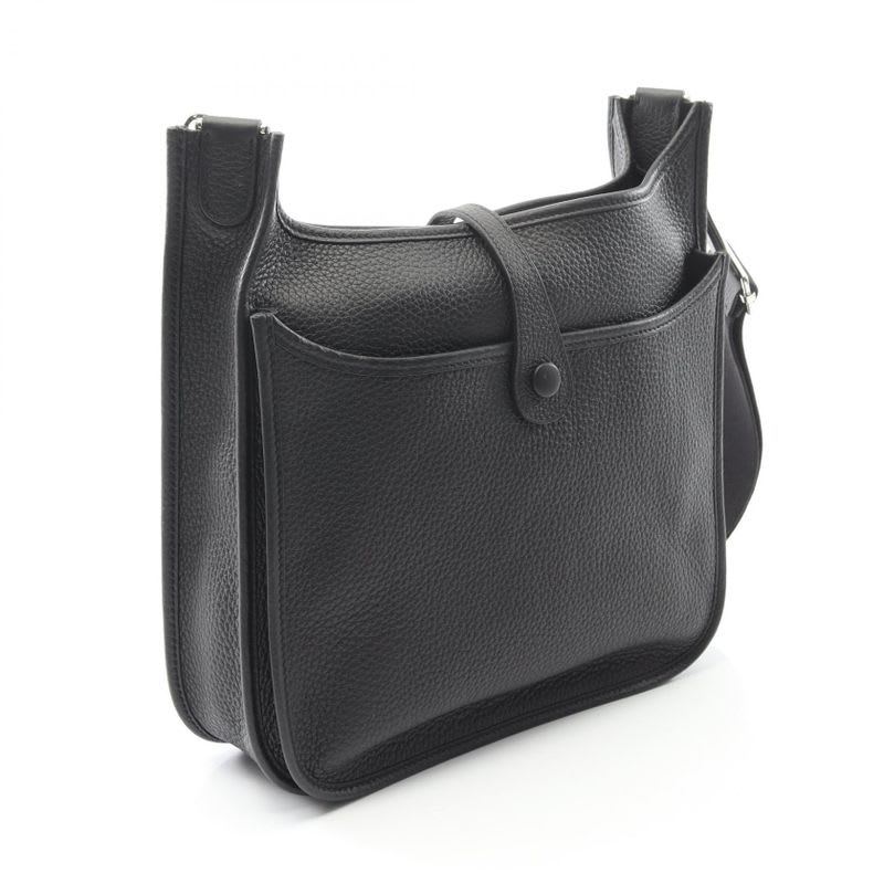Hermes Shoulder Bag Evelyne 3 Trois PM Black Leather — view 3