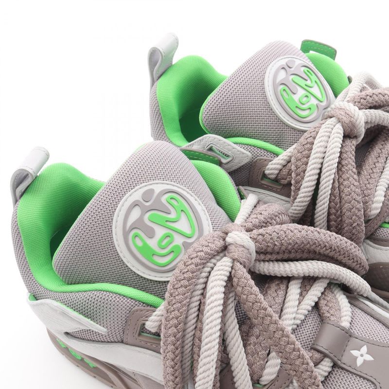 Louis Vuitton Sneakers Skate Line Gray Green Leather — view 7