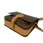 Louis Vuitton Vintage Cartesier Monogram Leather Shoulder Bag Pochette Brown — view 9