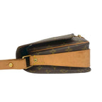 Louis Vuitton Vintage Cartesier Monogram Leather Shoulder Bag Pochette Brown