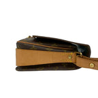 Louis Vuitton Vintage Cartesier Monogram Leather Shoulder Bag Pochette Brown