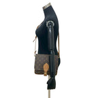 Louis Vuitton Vintage Cartesier Monogram Leather Shoulder Bag Pochette Brown