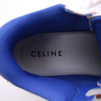 Celine Velcro Strap Mid High Cut Sneakers Shoes Logo 39 Silver Color BB — view 7