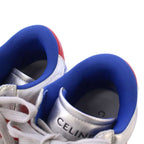 Celine Velcro Strap Mid High Cut Sneakers Shoes Logo 39 Silver Color BB — view 5