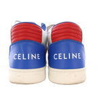Celine Velcro Strap Mid High Cut Sneakers Shoes Logo 39 Silver Color BB — view 3