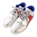 Celine Velcro Strap Mid High Cut Sneakers Shoes Logo 39 Silver Color BB — view 2