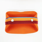 Hermes Brid A Black PM H Pavillon Handbag Orange Silver Hardware — view 4