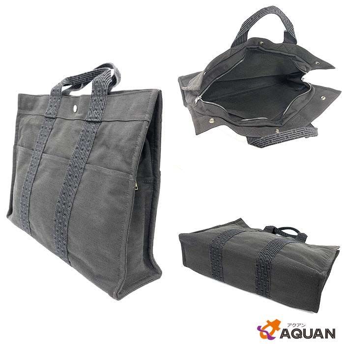 Hermes Her Line Tote Bag MM Gray — view 3