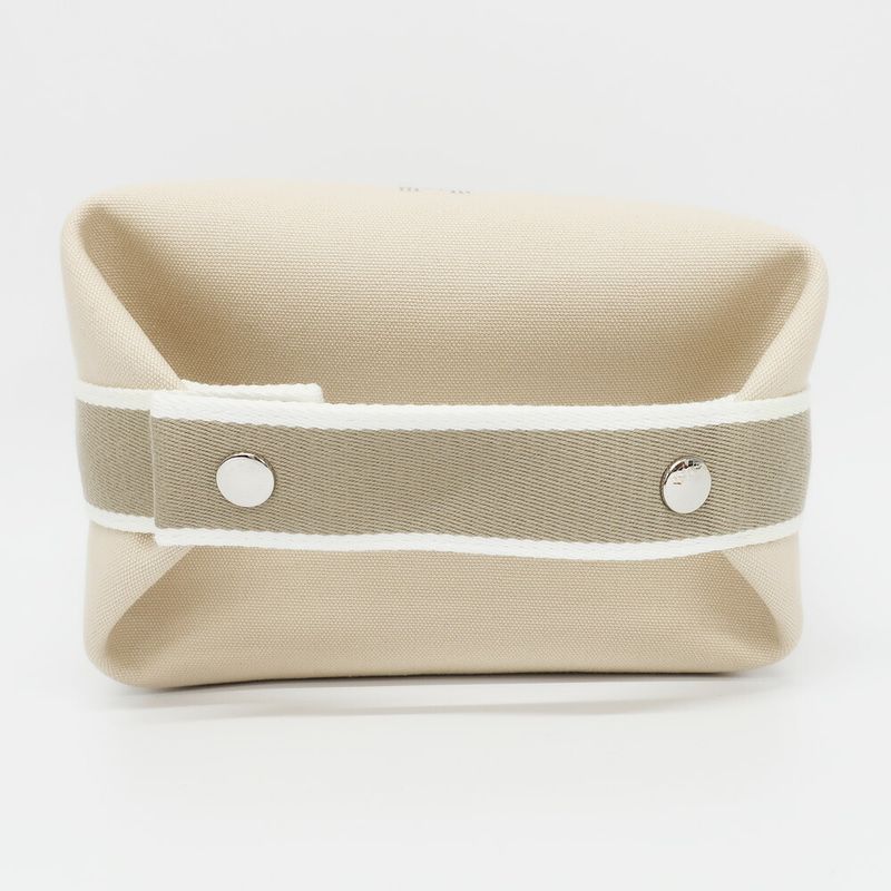 Hermes Brid A Black PM Handbag Natural Silver Hardware Cotton Pouch — view 4